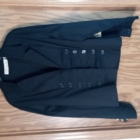 I.Q. Authentic Brand Elegant Black Women's Jacket, Festival, Retro, Grandma Core - Picture 13 of 13